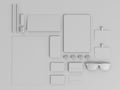 Gray Branding Mockup set. Business template