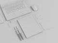 Gray Branding Mockup set. Business template