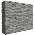 Gray brick wall isolated on a white. Building material, brickwork texture Royalty Free Stock Photo