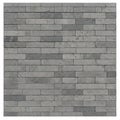 Gray brick wall isolated on a white. Building material, brickwork texture Royalty Free Stock Photo