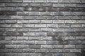 Gray brick wall. Old dirty cement wall texture. Abstract pattern. Dark vintage brickwork. Concrete stone grunge background. Royalty Free Stock Photo