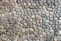 Gray and brown pebble stone wall Royalty Free Stock Photo