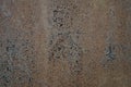 Gray brown rust texture. Old painted metal surface. Close-up. Dark rusty iron background Royalty Free Stock Photo