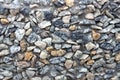 Gray brown texture of small stones in the wall Royalty Free Stock Photo