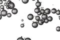 Gray bubbles over white Royalty Free Stock Photo