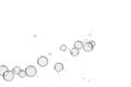 Gray bubbles isolated over white Royalty Free Stock Photo