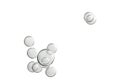 Gray bubbles isolated over white Royalty Free Stock Photo