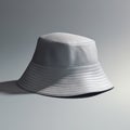 Gray Bucket Hat: Subtle Shading And Imitated Material In Oliver Wetter Style