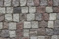 Gray building stone for paving walls and roads. Texture, background, paving stone Royalty Free Stock Photo