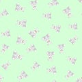 Gray bunnies kids seamless pattern