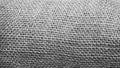 Gray burlap texture background close up. tied little ropes. black and white photo Royalty Free Stock Photo