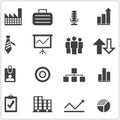 Gray business icons