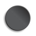 Gray button - stock vector