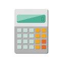 Gray calculator with orange buttons Royalty Free Stock Photo