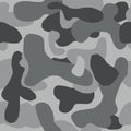 Gray camouflage camo seamless pattern. Military army design, textile for masking hiding hunting. Print for war soldiers