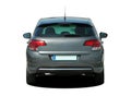 Gray car rear view Royalty Free Stock Photo