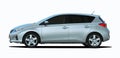 Gray car side view Royalty Free Stock Photo