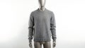 Gray Casual Sweater on Mannequin in Studio Setting Royalty Free Stock Photo