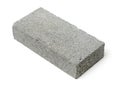 Gray cement solid brick isolated