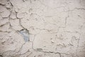 Gray cement wall with traces of the brush on the crumbling plaster. textural composition Royalty Free Stock Photo