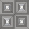 Gray ceramic tile with geometric pattern for wall and floor decoration Royalty Free Stock Photo