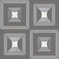 Gray ceramic tile with geometric pattern for wall and floor decoration