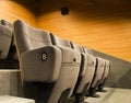 Gray chair of a cinema or theater