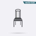 Gray Chair icon isolated on background. Modern flat pictogram, business, marketing, internet concept