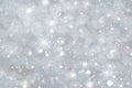 Gray Christmas Background With Snwoflakes, Bokeh And Stars, Blue Color Royalty Free Stock Photo