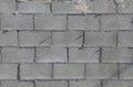 Gray cinder block wall in the sunlight Royalty Free Stock Photo