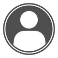 Gray Circle User Icon, Profile Avatar, Simple Symbol