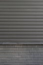 Gray city wall. Dark gray urban background. Copy space for text.Abstract background corrugated gray metal for wall pattern,