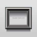 Gray classic metal rectangle frame