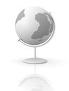 Gray classic school globe on white background Royalty Free Stock Photo