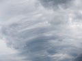 Gray clouds cumulus and cirrus