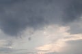 The gray clouds at the sky.. It is being rain this evening Royalty Free Stock Photo