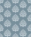 Gray color, damask seamless pattern, vector illustration, elegant for fabric, textile, decoration Royalty Free Stock Photo