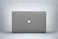 gray color modern laptop back front view Royalty Free Stock Photo