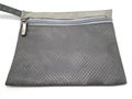 Gray color portable pouch with zipper