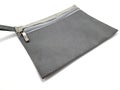 Gray color portable pouch with zipper