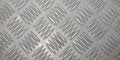 Gray colored diamond plate metal Sheet Background texture shiny silver Royalty Free Stock Photo