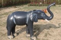 gray colored Elephant Statue on park Royalty Free Stock Photo