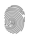 Gray colored fingerprint