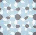 Gray colored flower icon seamless pattern