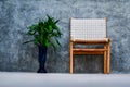 Gray comfy chair next to a room Royalty Free Stock Photo