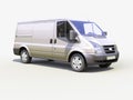 Gray commercial delivery van