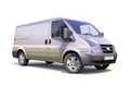 Gray commercial delivery van