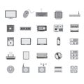 Gray computer device icon design