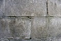 gray concrete brick wall, partial wet block background Royalty Free Stock Photo