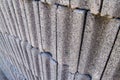 Gray concrete construction block wall Royalty Free Stock Photo